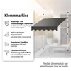 Mucola Klemmmarkise höhenverstellbar Balkon Markise ohne Produktbild-Vorschau 2