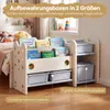 COSTWAY 2 in 1 Bücherregal Kinder, 2-stufiges Kinderregal Produktbild-Vorschau 5