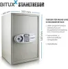Sejf elektroniczny jasnoszary podwójny zamek regulowana Podgląd zdjęcia produktu 8