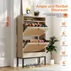 Schuhschrank  59x22.5x103.5 cm Holzoptik Melamin Spanplatte Produktbild-Vorschau 3