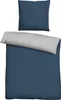 Mikrofaser-Wendebettwäsche - Blau - Silberfarben - 155 x Produktbild-Vorschau 3