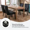 Set van 2 fluweleetstoelen voor de eetkamer, met hoge Productafbeelding-voorbeeld 5
