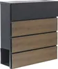A product shot of a mailbox with a wood-grain finish on the drawers. Produktbild-Vorschau