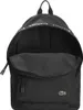 A black Lacoste backpack is shown with its main compartment open. Anteprima dell’immagine prodotto