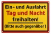 Blechschild 20x30cm Ein und Ausfahrt Tag und Nacht Produktbild-Vorschau 1