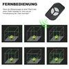 Diagrams showing the different line modes of a laser level, controlled by a remote. Produktbild-Vorschau