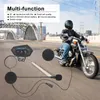 A person riding a motorcycle on a road, with a product displayed in the foreground. Produktbild-Vorschau