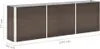 DELUKE® Hochbeet für Garten OSKAR Braun | 240x40x77cm | Produktbild-Vorschau 2
