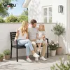 WOLTU Gartenbank für 2-3 Sitzer, 115cm Metall bis 280 kg Produktbild-Vorschau 2