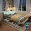 INONEFT Polsterbett 140x200cm mit LED und USB, Schlafsofa Produktbild-Vorschau 1