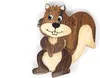 Magnet Eichhörnchen aus Holz, 5,5 cm, Kühlschrankmagnet Produktbild-Vorschau 1