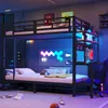 Lit superposé avec bureau et éclairage LED, structure en Voir les images du produit 5