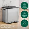 CASABEL Pattumiera, 2x15L, nero / Cromato, acciaio inox, Anteprima dell’immagine prodotto 3