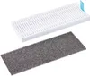 A white pleated filter and a gray foam filter are shown on a white background. Produktbild-Vorschau