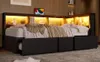 Gepolstertes 90x200 Tagesbett mit LED-Gürtel und Stauraum Produktbild-Vorschau 7