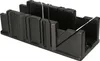 A black plastic miter box is shown from a three-quarter angle against a white background. Produktbild-Vorschau