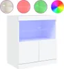 vidaXL Sideboard mit LED-Leuchten Weiß 60x37x67 cm Produktbild-Vorschau 2