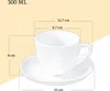 Juego de 6 tazas con platillo de 300 ml, color blanco, de Vista previa de la imagen del producto 2