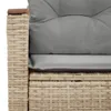 vidaXL Gartensofa mit Kissen 2-Sitzer Beige Poly Rattan Produktbild-Vorschau 7