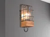 1-flammige Industrial Gitter Wandleuchte mit Holz für Produktbild-Vorschau 3