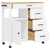 Küchenwagen MONZA 84x40x90 cm Massivholz Kiefer Produktbild-Vorschau 4