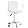 vidaXL Chaise de bureau Pivotante Blanc Similicuir Voir les images du produit 10