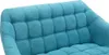 Sofa 2-osobowa - Tkanina - Niebieski - CASERTA Podgląd zdjęcia produktu 4