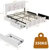 Doppelbett 160 x 200 cm, Stauraum, mehrfarbiges Produktbild-Vorschau 2