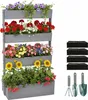 Relaxdays Vertikální záhon, dřevo, rozměry: 140 x 85 x 48 Náhled obrázku produktu 1