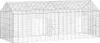 vidaXL Gabbia per conigli argento 200 x 78 x 78 cm Acciaio Anteprima dell’immagine prodotto 1
