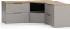 A corner desk unit with drawers and an open shelf. Náhled obrázku produktu