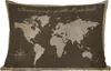 MuchoWow® Outdoor Kissen - Weltkarte - Kompassrose - Zitat Produktbild-Vorschau 1