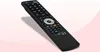 A black universal remote control is shown at an angle against a light pink and white background. Anteprima dell’immagine prodotto