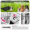 Dogs and a dog crate in a grassy outdoor setting, with close-up shots of the crate's features. Náhled obrázku produktu