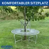 DanDiBo Tree Bench Round Metal Weatherproof Grey 96590 Podgląd zdjęcia produktu 6