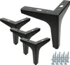 lot de 4 pieds de meuble Anker Noir Mat 13 cm - Des pieds Voir les images du produit 1