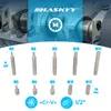 A collage of images showing different sizes of HASKYY Vielzahn (XZN) bits, along with branding and technical specifications. Produktbild-Vorschau