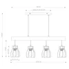 Globo Lighting závěsné svítidlo kovové černé, 4x E27 Náhled obrázku produktu 18