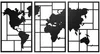 Décoration murale en métal, 3 pièces, carte du monde, Voir les images du produit 1