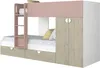 Letto a castello rovere e rosa antico con armadio 2 ante e Anteprima dell’immagine prodotto 8