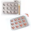 CANDeal 12 Löcher Herzform Madeleine Backblech, Mini Muffin Produktbild-Vorschau 2