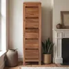 Teako Design Highboard Ysane Teakholz Massiv 115x30cm mit Produktbild-Vorschau 4