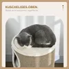 PawHut Kratztonne, Katzenkratzbaum mit 3 Höhlen, Spieltonne Produktbild-Vorschau 5