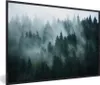 MuchoWow® Gerahmtes Poster Nebel - Bäume - Wald 90x60 cm - Produktbild-Vorschau 1