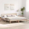 vidaXL Bettrahmen mit Kopfteil Natur 180 x 200 cm Massives Produktbild-Vorschau 3