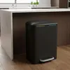 Poubelle Relaxdays, 2 compartiments, 2 x 20 l, seaux Voir les images du produit 3