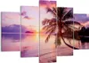 Bild auf Leinwand - Leinwandbild - Strand Meer Palme - Produktbild-Vorschau 1