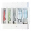 A modular wardrobe with multiple compartments filled with clothes and accessories. Anteprima dell’immagine prodotto