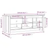 vidaXL Scarpiera 110x38x45,5 cm in legno di pino massiccio Anteprima dell’immagine prodotto 7