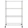 vidaXL Scaffale con 4 ripiani e ruote 90x35x142 cm Cromo Anteprima dell’immagine prodotto 9